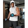 image:imageCOOFANDY Mens Workout Hooded Tank Tops Sleeveless Gym Hoodies Cotton Muscle Cut Off Shirt Bodybuilding Henley ShirtsWhite