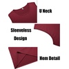 image:imageCOOFANDY Mens Workout Tank Top 2 Pack Casual Soft Sleeveless Gym Muscle Shirts Bodybuilding TeeBlack Wine Red