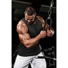 image:imageCOOFANDY Mens Workout Tank Top 2 Pack Casual Soft Sleeveless Gym Muscle Shirts Bodybuilding TeeBlack Wine Red
