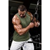 image:imageCOOFANDY Mens Workout Tank Top 2 Pack Casual Soft Sleeveless Gym Muscle Shirts Bodybuilding TeeBlackarmy Green