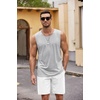image:imageCOOFANDY Mens Workout Tank Top 2 Pack Casual Soft Sleeveless Gym Muscle Shirts Bodybuilding TeeBlacklight Grey