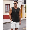 image:imageCOOFANDY Mens Workout Tank Top 2 Pack Casual Soft Sleeveless Gym Muscle Shirts Bodybuilding TeeBlacklight Grey