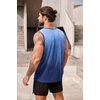 image:imageCOOFANDY Mens Workout Tank Top 2 Pack Casual Soft Sleeveless Gym Muscle Shirts Bodybuilding TeeBlue