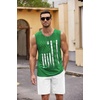 image:imageCOOFANDY Mens Workout Tank Top 2 Pack Casual Soft Sleeveless Gym Muscle Shirts Bodybuilding TeeGreen