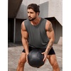 image:imageCOOFANDY Mens Workout Tank Top 2 Pack Casual Soft Sleeveless Gym Muscle Shirts Bodybuilding TeeGreylight Blue
