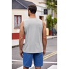 image:imageCOOFANDY Mens Workout Tank Top 2 Pack Casual Soft Sleeveless Gym Muscle Shirts Bodybuilding TeeLight Grey