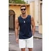 image:imageCOOFANDY Mens Workout Tank Top 2 Pack Casual Soft Sleeveless Gym Muscle Shirts Bodybuilding TeeNavyarmy Green
