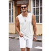 image:imageCOOFANDY Mens Workout Tank Top 2 Pack Casual Soft Sleeveless Gym Muscle Shirts Bodybuilding TeeWhite