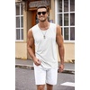 image:imageCOOFANDY Mens Workout Tank Top 2 Pack Casual Soft Sleeveless Gym Muscle Shirts Bodybuilding TeeWhitelight Blue