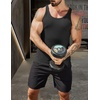 image:imageCOOFANDY Mens Workout Tank Top Ribbed Knit Sleeveless Gym Muscle T Shirts Bodybuilding TeeBlack1 Pcs