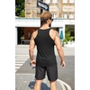 image:imageCOOFANDY Mens Workout Tank Top Ribbed Knit Sleeveless Gym Muscle T Shirts Bodybuilding TeeBlack1 Pcs