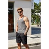 image:imageCOOFANDY Mens Workout Tank Top Ribbed Knit Sleeveless Gym Muscle T Shirts Bodybuilding TeeBlackLight Grey 2 Pcs