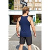 image:imageCOOFANDY Mens Workout Tank Top Ribbed Knit Sleeveless Gym Muscle T Shirts Bodybuilding TeeGreenBlue 2 Pcs