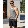 image:imageCOOFANDY Mens Workout Tank Top Ribbed Knit Sleeveless Gym Muscle T Shirts Bodybuilding TeeMedium Grey1 Pcs