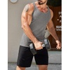 image:imageCOOFANDY Mens Workout Tank Top Ribbed Knit Sleeveless Gym Muscle T Shirts Bodybuilding TeeMedium Grey1 Pcs