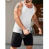 image:imageCOOFANDY Mens Workout Tank Top Ribbed Knit Sleeveless Gym Muscle T Shirts Bodybuilding TeeWhite1 Pcs