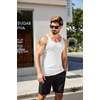 image:imageCOOFANDY Mens Workout Tank Top Ribbed Knit Sleeveless Gym Muscle T Shirts Bodybuilding TeeWhite1 Pcs