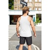 image:imageCOOFANDY Mens Workout Tank Top Ribbed Knit Sleeveless Gym Muscle T Shirts Bodybuilding TeeWhite1 Pcs