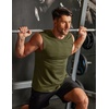 image:imageCOOFANDY Mens Workout Tank Tops Cotton 3 Pack Soft Gym Muscle Shirt Sleeveless Classic T ShirtsArmy Green1 Pack