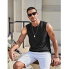 image:imageCOOFANDY Mens Workout Tank Tops Cotton 3 Pack Soft Gym Muscle Shirt Sleeveless Classic T ShirtsBlack1 Pack