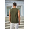 image:imageCOOFANDY Mens Workout Tank Tops Cotton 3 Pack Soft Gym Muscle Shirt Sleeveless Classic T ShirtsBlackLight GreyArmy Green