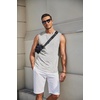 image:imageCOOFANDY Mens Workout Tank Tops Cotton 3 Pack Soft Gym Muscle Shirt Sleeveless Classic T ShirtsBlackWhiteLight Grey