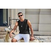 image:imageCOOFANDY Mens Workout Tank Tops Cotton 3 Pack Soft Gym Muscle Shirt Sleeveless Classic T ShirtsBlackWhiteLight Grey