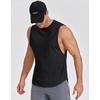 image:imageCOOFANDY Mens Workout Tank Tops Cotton Cut Off Sleeveless Muscle Shirts Gym Athletic Running T ShirtBlack