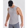 image:imageCOOFANDY Mens Workout Tank Tops Cotton Cut Off Sleeveless Muscle Shirts Gym Athletic Running T ShirtGrey