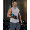 image:imageCOOFANDY Mens Workout Tank Tops Cotton Cut Off Sleeveless Muscle Shirts Gym Athletic Running T ShirtGrey