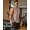 image:imageCOOFANDY Mens Workout Tank Tops Cotton Cut Off Sleeveless Muscle Shirts Gym Athletic Running T ShirtKhaki