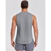 image:imageCOOFANDY Mens Workout Tank Tops Cotton Cut Off Sleeveless Muscle Shirts Gym Athletic Running T ShirtLight Heather Gray