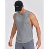image:imageCOOFANDY Mens Workout Tank Tops Cotton Cut Off Sleeveless Muscle Shirts Gym Athletic Running T ShirtLight Heather Gray