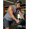 image:imageCOOFANDY Mens Workout Tank Tops Cotton Cut Off Sleeveless Muscle Shirts Gym Athletic Running T ShirtLight Heather Gray