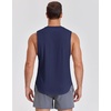 image:imageCOOFANDY Mens Workout Tank Tops Cotton Cut Off Sleeveless Muscle Shirts Gym Athletic Running T ShirtNavy