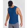 image:imageCOOFANDY Mens Workout Tank Tops Cotton Cut Off Sleeveless Muscle Shirts Gym Athletic Running T ShirtRoyal Blue