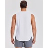 image:imageCOOFANDY Mens Workout Tank Tops Cotton Cut Off Sleeveless Muscle Shirts Gym Athletic Running T ShirtWhite
