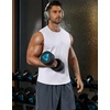image:imageCOOFANDY Mens Workout Tank Tops Cotton Cut Off Sleeveless Muscle Shirts Gym Athletic Running T ShirtWhite