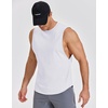image:imageCOOFANDY Mens Workout Tank Tops Cotton Cut Off Sleeveless Muscle Shirts Gym Athletic Running T ShirtWhite