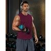 image:imageCOOFANDY Mens Workout Tank Tops Cotton Cut Off Sleeveless Muscle Shirts Gym Athletic Running T ShirtWine Red