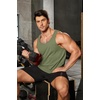 image:imageCOOFANDY Mens Workout Tank Tops Pack Dry Fit Sleeveless Running Shirts Gym Muscle Bodybuilding T ShirtsArmy Green