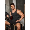 image:imageCOOFANDY Mens Workout Tank Tops Pack Dry Fit Sleeveless Running Shirts Gym Muscle Bodybuilding T ShirtsBlack