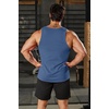 image:imageCOOFANDY Mens Workout Tank Tops Pack Dry Fit Sleeveless Running Shirts Gym Muscle Bodybuilding T ShirtsBlackDark GreyNavy Blue