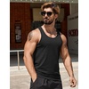 image:imageCOOFANDY Mens Workout Tank Tops Pack Dry Fit Sleeveless Running Shirts Gym Muscle Bodybuilding T ShirtsBlackGreyArmy Green