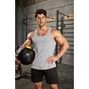 image:imageCOOFANDY Mens Workout Tank Tops Pack Dry Fit Sleeveless Running Shirts Gym Muscle Bodybuilding T ShirtsLight Grey