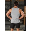 image:imageCOOFANDY Mens Workout Tank Tops Pack Dry Fit Sleeveless Running Shirts Gym Muscle Bodybuilding T ShirtsLight Grey