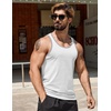 image:imageCOOFANDY Mens Workout Tank Tops Pack Dry Fit Sleeveless Running Shirts Gym Muscle Bodybuilding T ShirtsWhiteGreyBlack