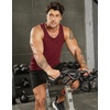 image:imageCOOFANDY Mens Workout Tank Tops Pack Dry Fit Sleeveless Running Shirts Gym Muscle Bodybuilding T ShirtsWine Red