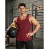 image:imageCOOFANDY Mens Workout Tank Tops Pack Dry Fit Sleeveless Running Shirts Gym Muscle Bodybuilding T ShirtsWine Red