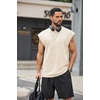 image:imageCOOFANDY Mens Workout Tank Tops Summer Sleeveless Tee Shirts Casual Stylish Gym Muscle Shirt Loose Fit for BasketballBeige